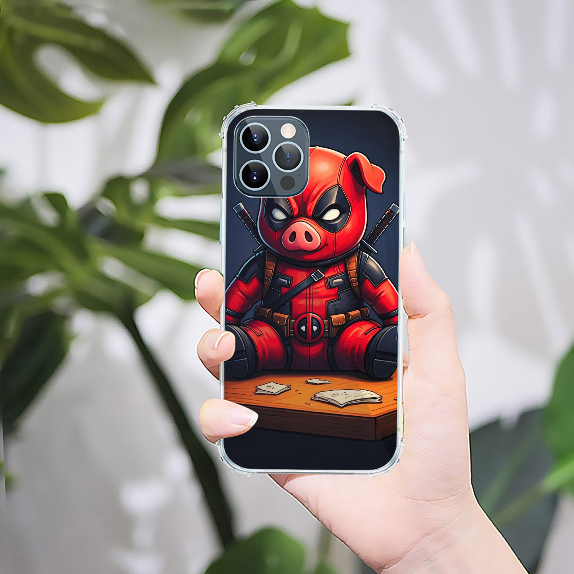 （画像用） Deadpool デッドプール 【iPhone 12シリーズ対応】透明スマホケース（クリアソフトケース）